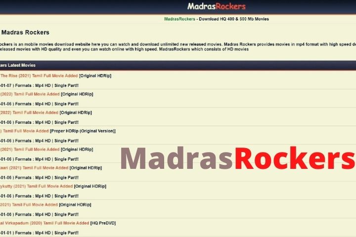 Madrasrockers (2022) – Download Tamil HD Movies For Free (UPDATED)