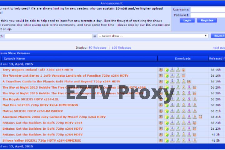 EZTV Torrents | Download Unlimited HD Movies, Web Shows From EZTV Proxy